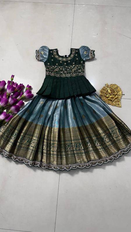 NEW LAUNCING KIDS LEHENGA CHOLI simmer Wholesale kids boutique clothing